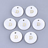 Natural White Shell Mother of Pearl Shell Charms SSHEL-N036-053D-2