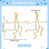 4Pcs Brass Pendant Cabochon Settings KK-WR0001-96B-G-2