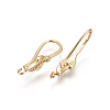 Brass Earring Hooks KK-L177-40G-2