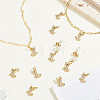 12Pcs Brass Micro Pave Cubic Zirconia Charms KK-GA0002-53-4