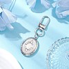 Oval Brass Locket Pendants Decorations KK-CJ2A51-P-2