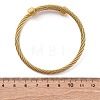 304 Stainless Steel Torque Bangles for Women BJEW-P310-15G-5