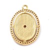 Golden Plated Brass Micro Pave Clear Cubic Zirconia Pendants ZIRC-L097-026-G-4