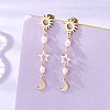 Natural Cultured Freshwater Pearl Sun Tassel Stud Earrings EJEW-JE06852-1