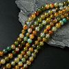 Natural Peacock Agate Beads Strands G-G444-8mm-02-1