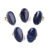 Synthetic Blue Aventurine Stretch Finger Rings RJEW-N055-01A-1