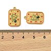 304 Stainless Steel Enamel Pendants STAS-H251-03B-03-3