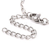 304 Stainless Steel Cable Chain Bracelet for Men Women BJEW-E031-05J-P-3