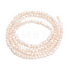 Electroplate Opaque Solid Color Glass Beads Strands X-EGLA-Q112-B17-3