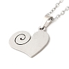 306 Stainless Steel Pendant Necklace for Women NJEW-Q772-01P-08-2