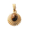 Natural Tiger Eye Pendants STAS-C120-15G-09-1