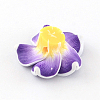 Handmade Polymer Clay 3D Flower Plumeria Beads X-CLAY-Q192-15mm-04-2