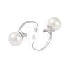 304 Stainless Steel Round Dangle Earrings for Women EJEW-K281-31P-2