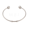 Tarnish Resistant Fashion 304 Stainless Steel Cuff Bangles Torque Bangles BJEW-H473-01P-5