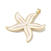 Brass Enamel Pendants KK-Z153-18G-01-2