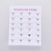 304 Stainless Steel Stud Earrings EJEW-I229-03G-A-3