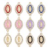 12Pcs 6 Colors Religion Alloy Enamel Connector Charms FIND-YW0012-24-1