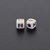 Opaque White Acrylic Beads X-MACR-Q242-010N-2