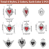 16Pcs 8 Styles Gothic Themed Alloy Pendants ENAM-UN0001-09-4
