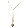 304 Stainless Steel Box Chain Lariat Necklaces NJEW-JN05890-2