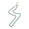 Enamel Ear of Wheat Link Chain Necklace NJEW-P220-02G-06-1