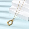 Irregular 304 Stainless Steel Pendant Necklace & Stud Earrings Sets for Women SJEW-E052-01G-2