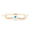 Handmade Lampwork Evil Eye Bead Braided Bracelets UN6877-10-1