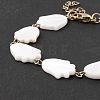 Natural Shell Link Chain Bracelet BJEW-C015-05G-4