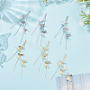 8Pcs 2 Colors Brass Chain Tassel Big Pendants KK-ME0003-55-5