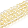 Baking Paint Transparent Glass Beads Strands DGLA-N011-10mm-02-1