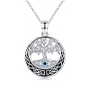 Gothic Alloy Rhinestone Tree of Life Pendant Necklaces for Women PW-WG4F1F7-01-1