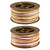 2 Rolls 2 Colors Segment Dyed Round Polyester Twisted Cords OCOR-TA0003-59C-1