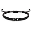 304 Stainless Steel Alphabet Beads Braided Bead Bracelets RY3090-8-1