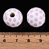 Easter Theme Printed Wood Beads WOOD-T032-22J-4