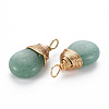 Natural Green Aventurine Pendants G-S359-294B-3