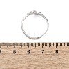 925 Sterling Silver Cuff Rings for Women RJEW-U046-04P-3