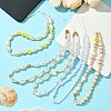 SUPERFINDINGS 1 Set ABS Plastic Imitation Pearl & Wood & Polymer Clay Beaded Mobile Straps HJEW-FH0001-54-5