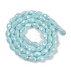 Opaque Solid Color Electroplate Glass Beads Strands LS-EGLA-N013-P8mm-B11-2