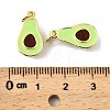 Fruit Brass Enamel Pendants KK-M324-04C-G-3