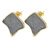 Brass Enamel Stud Earrings for Women KK-CBA760A-07G-02-4