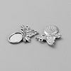 Tibetan Style Alloy Pendant Cabochon Settings FIND-WH0137-50AS-2