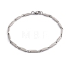 Tarnish Resistant Unisex 201 Stainless Steel Bar Link Chain Bracelets BJEW-L637-35B-P-4