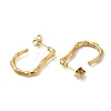 Ion Plating(IP) 304 Stainless Steel Bamboo Stick Stud Earrings EJEW-Z022-17G-2