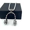 Vintage Hip-Hop 304 Stainless Steel Headset Pendant Necklaces for Men Women NI7157-5
