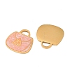 304 Stainless Steel Enamel Pendants STAS-A136-01G-04-2