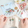 Alloy Enamel & Acrylic Pendant Locking Stitch Markers HJEW-AB00179-3