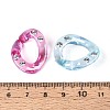 UV Plating Transparent Acrylic & Rhinestone Beads TACR-T029-02M-3