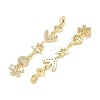 Brass Micro Pave Clear Cubic Zirconia Big Pendants CU-E004-01G-2