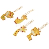 4Pcs DIY Diamond Painting Giraffe Keychain Kits PW-WG54757-01-2