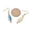 Light Gold Alloy Enamel Dangle Earrings EJEW-JE05607-02-3